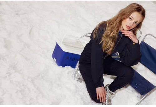 AI&KO jumpsuit Jeslyn donkerblauw Meisjes Viscose Klassieke kraag Effen 128 - Foto 3