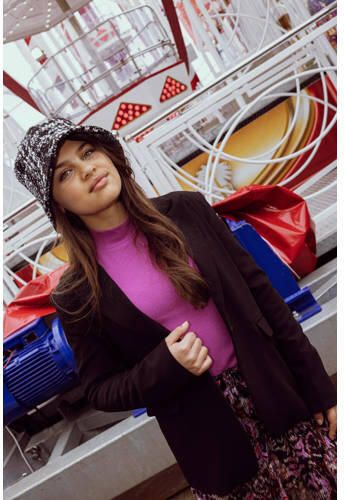 AI&KO rok Bari met all over print en volant zwart lila Meisjes Polyester 140 - Foto 4