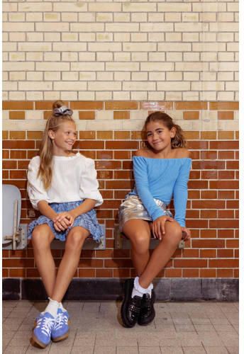AI&KO top wit Meisjes Polyester Ronde hals Effen 152