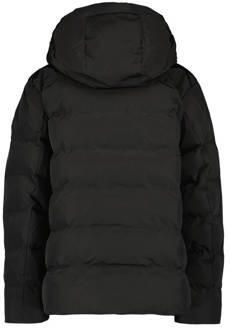 Airforce gewatteerde winterjas zwart Jongens Polyester Capuchon Effen 176