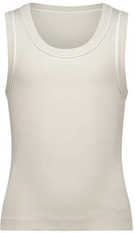 Airforce tanktop beige Meisjes Katoen Ronde hals Effen - Foto 2