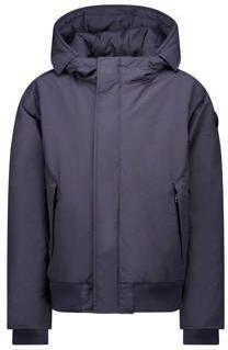 Airforce winterjas blauw Grijs Jongens Nylon Capuchon Effen