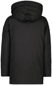 Airforce winterjas zwart Jongens Polyester Capuchon Effen 152