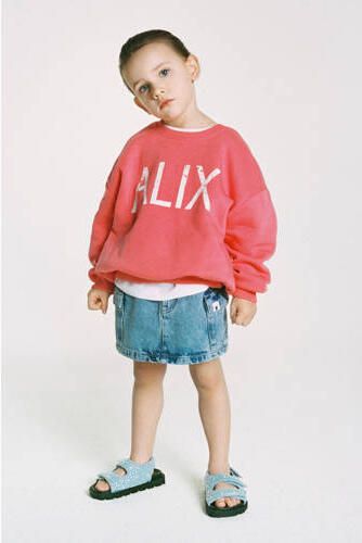 Alix the Label Alix Mini rok denim blue Blauw Meisjes Katoen Effen 122 128