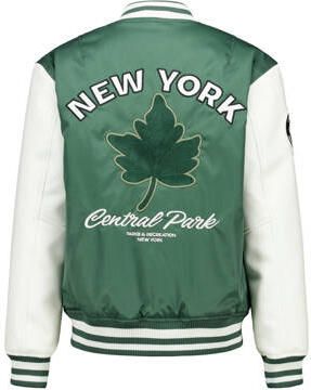 America Today baseball jacket groen Jas Jongens Polyester Ronde hals Backprint 122 128