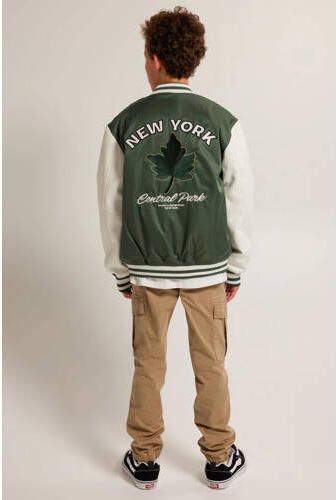 America Today baseball jacket groen Jas Jongens Polyester Ronde hals Backprint 122 128 - Foto 2