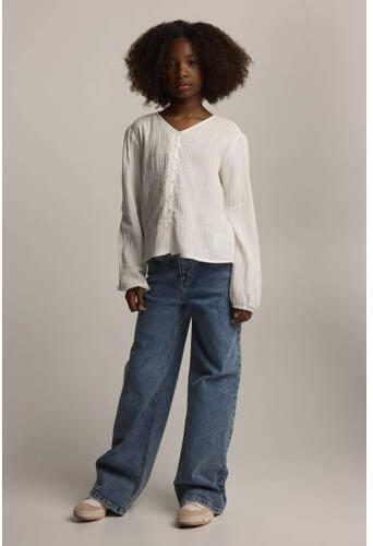 America Today blouse Blaire JR wit Meisjes Katoen V-hals Effen 146 152 - Foto 2