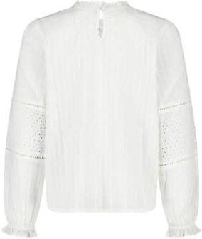 America Today blouse wit Meisjes Katoen Ronde hals Effen 122 128 - Foto 2