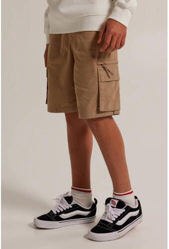 America Today cargo short lichtkaki Korte broek Groen Jongens Katoen Effen 158 164