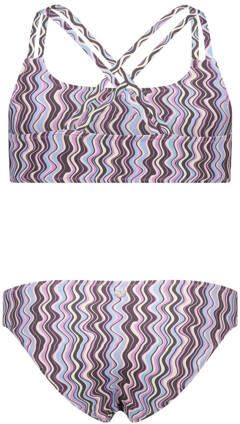 America Today crop bikini paars Multi Meisjes Polyamide Grafisch 122 128