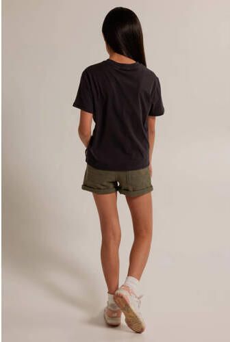 America Today denim short olijfgroen Korte broek Effen 122 128 - Foto 1