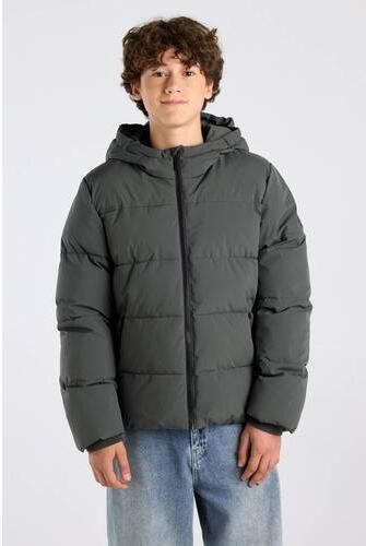 America Today gewatteerde winterjas groen Jongens Polyester Capuchon - Foto 4