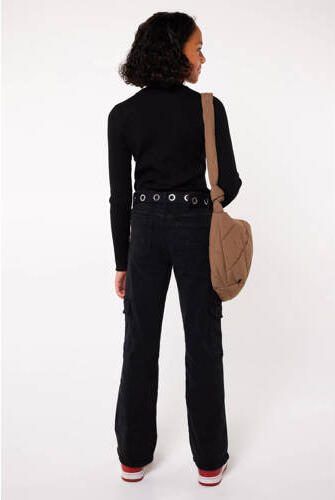 America Today high waist flared jeans Pilar JR black Zwart Meisjes Stretchdenim 122 128 - Foto 3