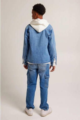 America Today Hogan Denim JR overshirt medium blue Overhemd Blauw Jongens Sweat Klassieke kraag 122 128 - Foto 2