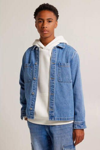 America Today Hogan Denim JR overshirt medium blue Overhemd Blauw Jongens Sweat Klassieke kraag 122 128 - Foto 3