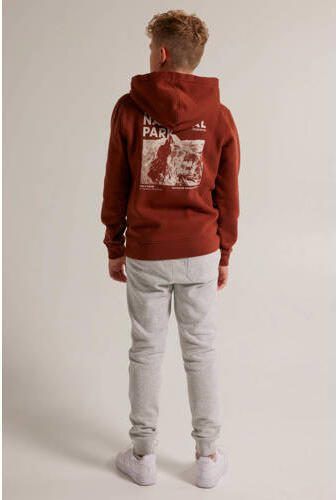 America Today joggingbroek lichtgrijs Jongens Katoen Effen 134 140
