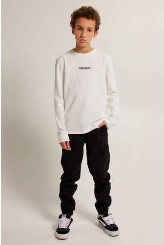 America Today longsleeve met backprint wit Jongens Katoen Ronde hals Backprint 122 128