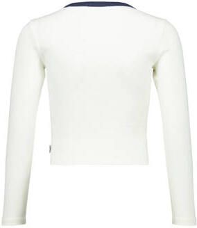 America Today longsleeve met tekst wit Meisjes Katoen Ronde hals Tekst 134 140 - Foto 2