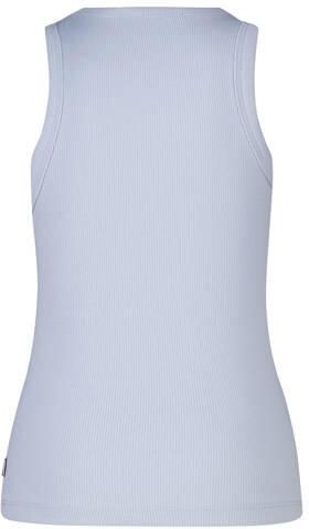America Today mouwloze top blauw Meisjes Stretchkatoen Ronde hals Effen - Foto 3