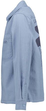 America Today overhemd met backprint medium blue denim Blauw Jongens Katoen Klassieke kraag 122 128 - Foto 3