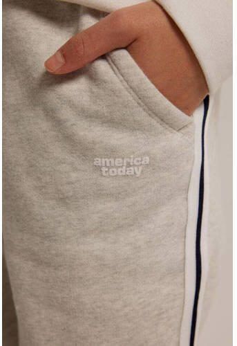 America Today regular fit joggingbroek Car grijs melange Meisjes Katoen 134 140 - Foto 2