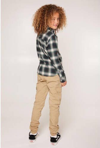 America Today slim fit cargobroek Pharrel JR zand Beige Jongens Stretchkatoen 122 128 - Foto 4
