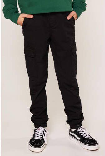 America Today slim fit cargobroek Pharrel JR zwart Jongens Stretchkatoen 122 128 - Foto 4