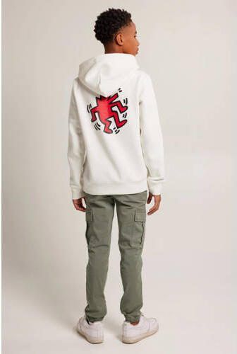 America Today slim fit cargobroek Pharrell Jr groen Jongens Stretchkatoen 122 128 - Foto 3