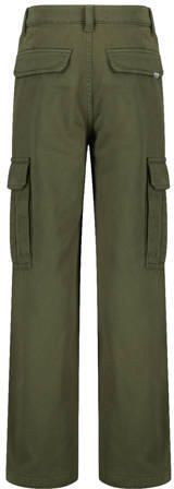 America Today straight fit cargobroek Paloma JR groen Meisjes Katoen Effen 122 128 - Foto 3