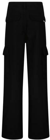 America Today straight fit cargobroek Paloma JR zwart Meisjes Katoen Effen 122 128 - Foto 2