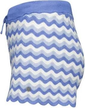 America Today sweatshort met all over print blauw wit Korte broek Meisjes Katoen 134 140 - Foto 2