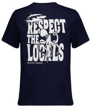America Today T-shirt Blauw Jongens Katoen Ronde hals Logo 122 128