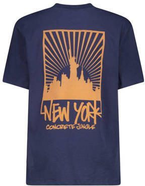 America Today T-shirt Errol JR met backprint donkerblauw Jongens Katoen Ronde hals 146 152 - Foto 3