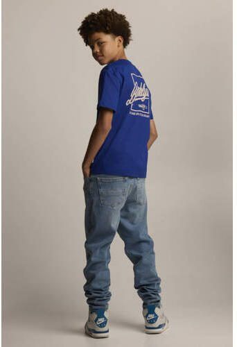America Today T-shirt Errol JR met backprint koningsblauw Jongens Katoen Ronde hals 146 152 - Foto 2