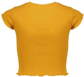 America Today T-shirt geel Meisjes Stretchkatoen Ronde hals Effen 122 128 - Foto 3
