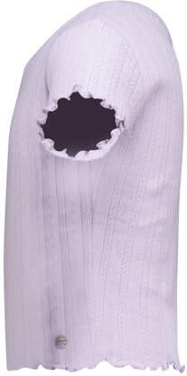 America Today T-shirt met all over print en textuur lila Paars Meisjes Ronde hals 122 128