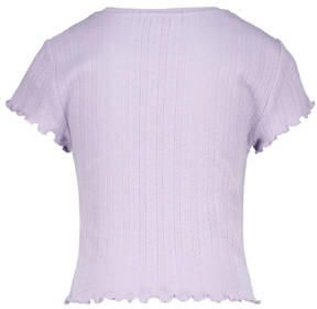 America Today T-shirt met all over print en textuur lila Paars Meisjes Ronde hals 122 128 - Foto 2