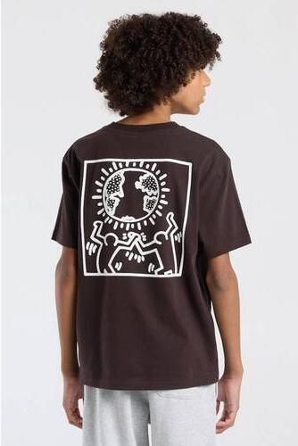 America Today T-shirt met backprint bruin Jongens Katoen Ronde hals Backprint - Foto 3