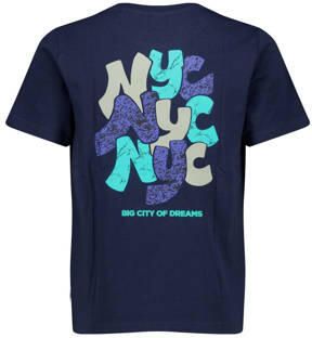 America Today T-shirt met backprint donkerblauw Jongens Katoen Ronde hals 134 140 - Foto 2