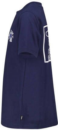 America Today T-shirt met backprint donkerblauw wit Jongens Katoen Ronde hals 122 128 - Foto 2