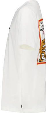 America Today T-shirt met backprint ecru oranje zwart Jongens Katoen Ronde hals 122 128