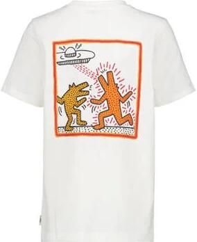 America Today T-shirt met backprint ecru oranje zwart Jongens Katoen Ronde hals 122 128 - Foto 3