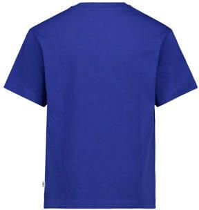 America Today T-shirt met backprint kobalt blauw Jongens Katoen Ronde hals 122 128