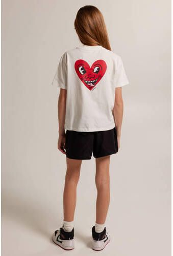America Today T-shirt met backprint Wit Meisjes Katoen Ronde hals Backprint 134 140 - Foto 2