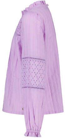 America Today top lila Blouse Paars Meisjes Katoen Ronde hals Effen 122 128 - Foto 3