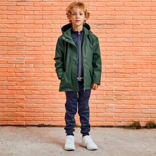 America Today unisex regenjas Jade JR donkergroen Gerecycled polyester Capuchon 170 176 - Foto 3