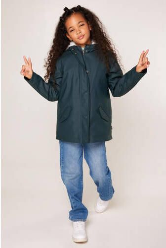 America Today unisex regenjas Janice Teddy JR donkergroen Meisjes Polyamide Capuchon 110 116 - Foto 2