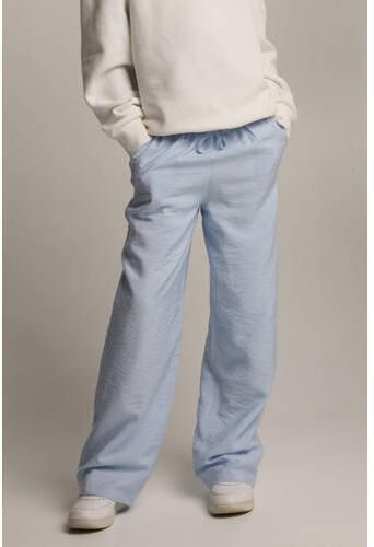 America Today wide leg broek babyblauw Meisjes Viscose Effen 122 128 - Foto 2