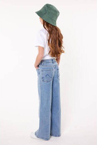 America Today wide leg jeans Olivia Jr light blue denim Blauw Meisjes Stretchdenim 122 128 - Foto 6