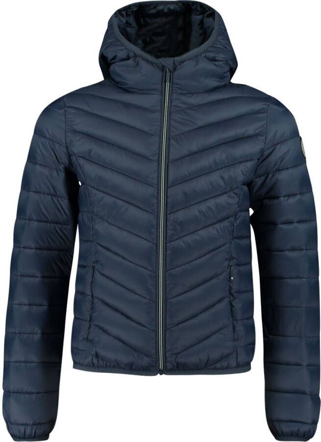 America Today gewatteerde tussenjas Alice donkerblauw Meisjes Nylon Capuchon 122 128